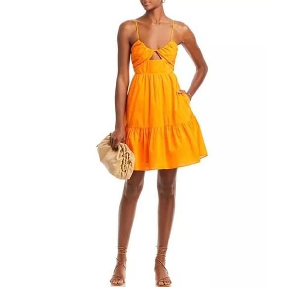 Rails Dresses & Skirts - Rails Chrissy Orange Cotton Cutout Mini Dress Size XS
